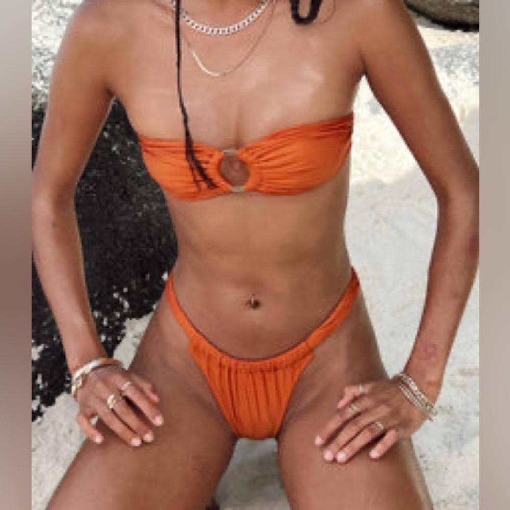 Princess Polly Rust Colored Bandeau Bikini
